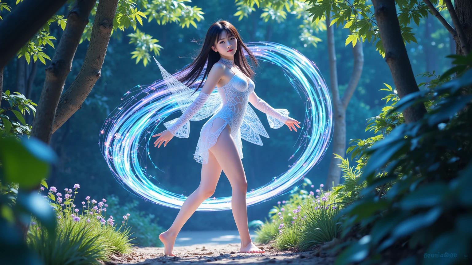 Translucent ethereal alien warrior,ModelShoot style, (Extremely detailed CG unified 8K wallpapers), The beauty of abstract stylization,,surrealism, 8K, Super detail, Best quality, Award-Awarded, Anatomically correct, 16k, Super detail,all neon black light