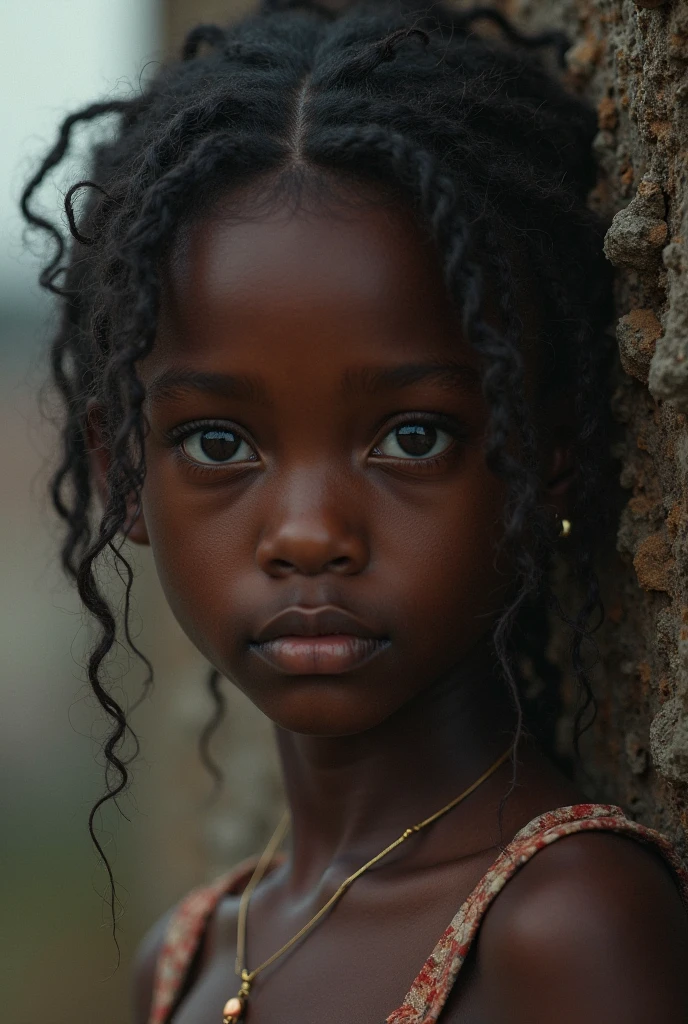 Senegalese girl crying