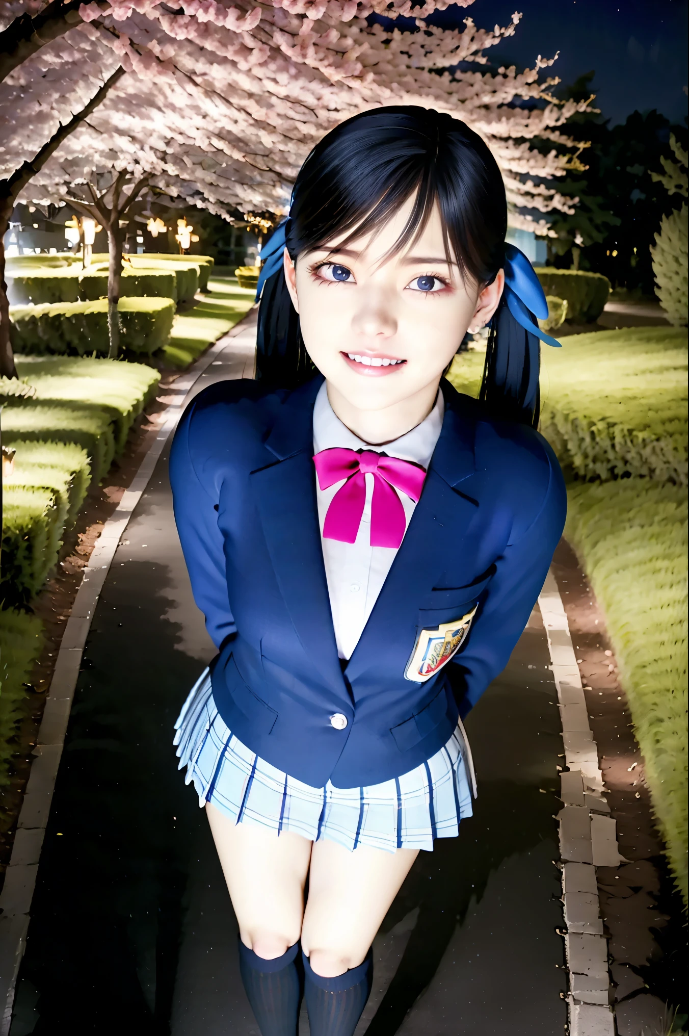 (8k, Best Quality , masterpiece:1.2), ( realistic, photo- realistic:1.37), very detailed, Best Quality , Super fine, professional lighting , photon mapping , radiosity, teeth、、represents a spectacular natural lscape with physics-based rendering, cinematic lighting to st upright , Late night road, The depth of the letter frame , sitting on a chair and concentrating sharply ,SUNSHINE, good configuration,(Bokeh:1.2) one girl on her back, alone,(full body), ( 彼女teeth口を閉じた ), Beautiful Cute Eyes , pause, A slim waist from the video department, Japanese High School Girls , BLACK HAIR, holta bra, long hair ,sailor、black high socks、女子高校生のsailor服、happy smile、彼女teeth幸せ、