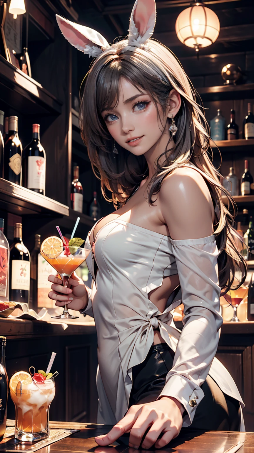 Realistic photos (one cute korean actress) Straight long hair, light makeup, Medium chest, Sheer one-shoulder long dress(Deep slit), close, Canon EOS 8K high resolution captures facial features clearly, Sharp details, Realistically、Narrow waist、Sexy proportions、Stiletto heels、Clutch bags、party、Cocktail Glass