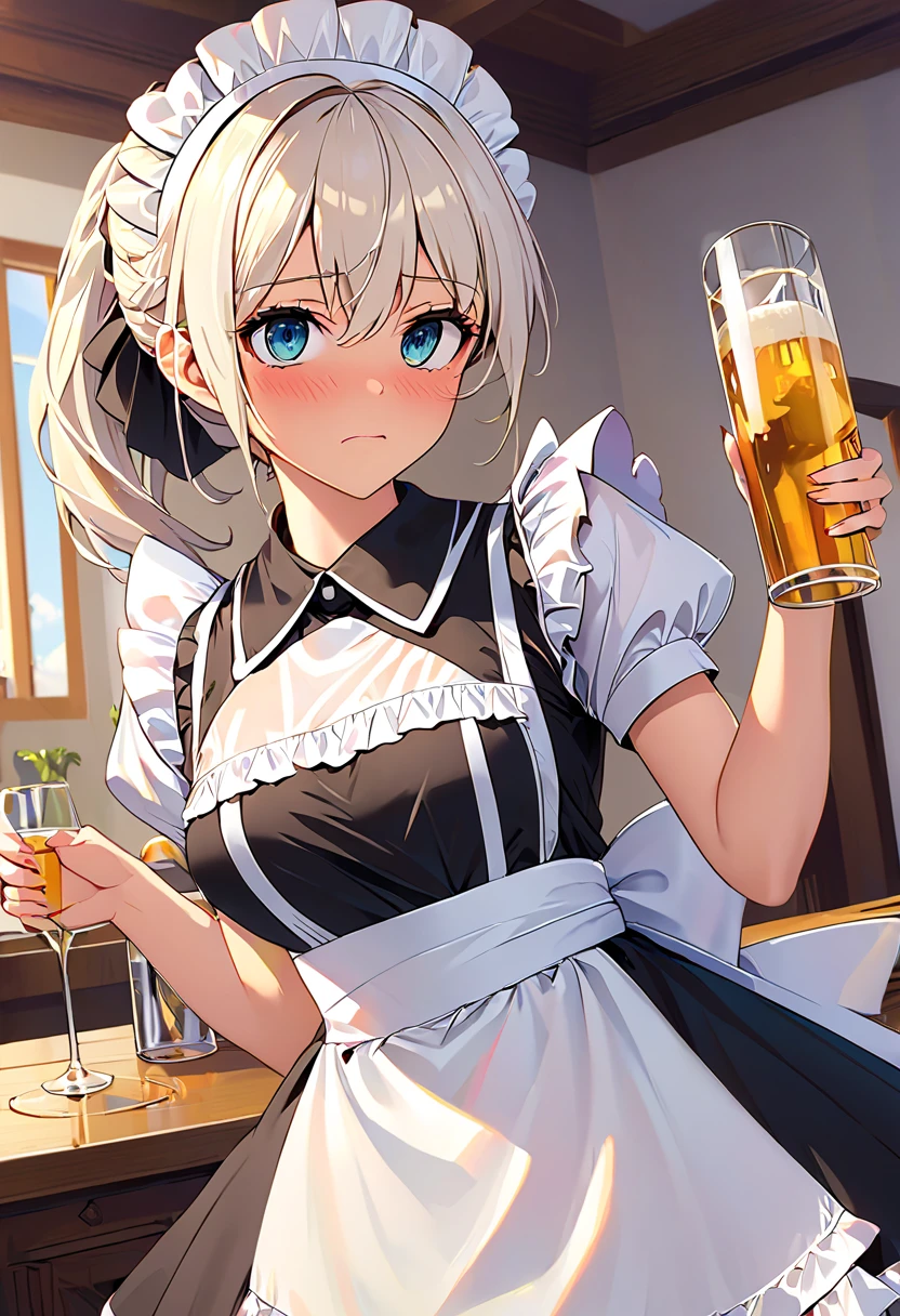 masterpiece, best quality, high quality, detailed, ultra detailed, hyper detailed, insanely detailed, exquisite, beautiful, FHD, Full-HD, 4K, 8K, 16K, highres, absurdres,bar,jazz,bartender,1girl,