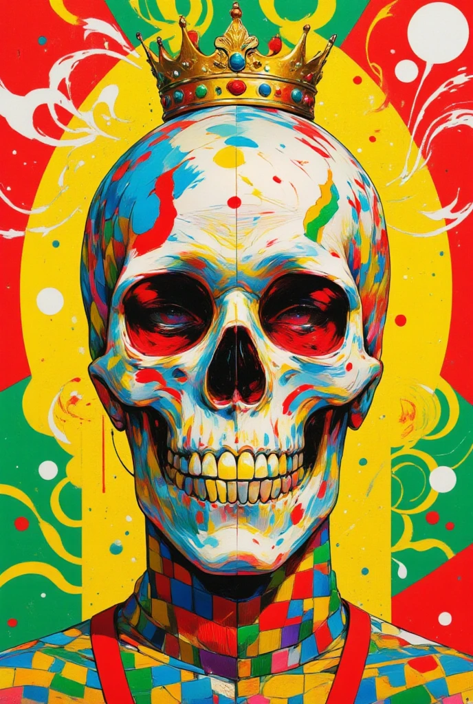 The print captures: The essence of Dark Art Avant-Garde, Surreal graffiti as lively, colorful art, very high quality, fine art