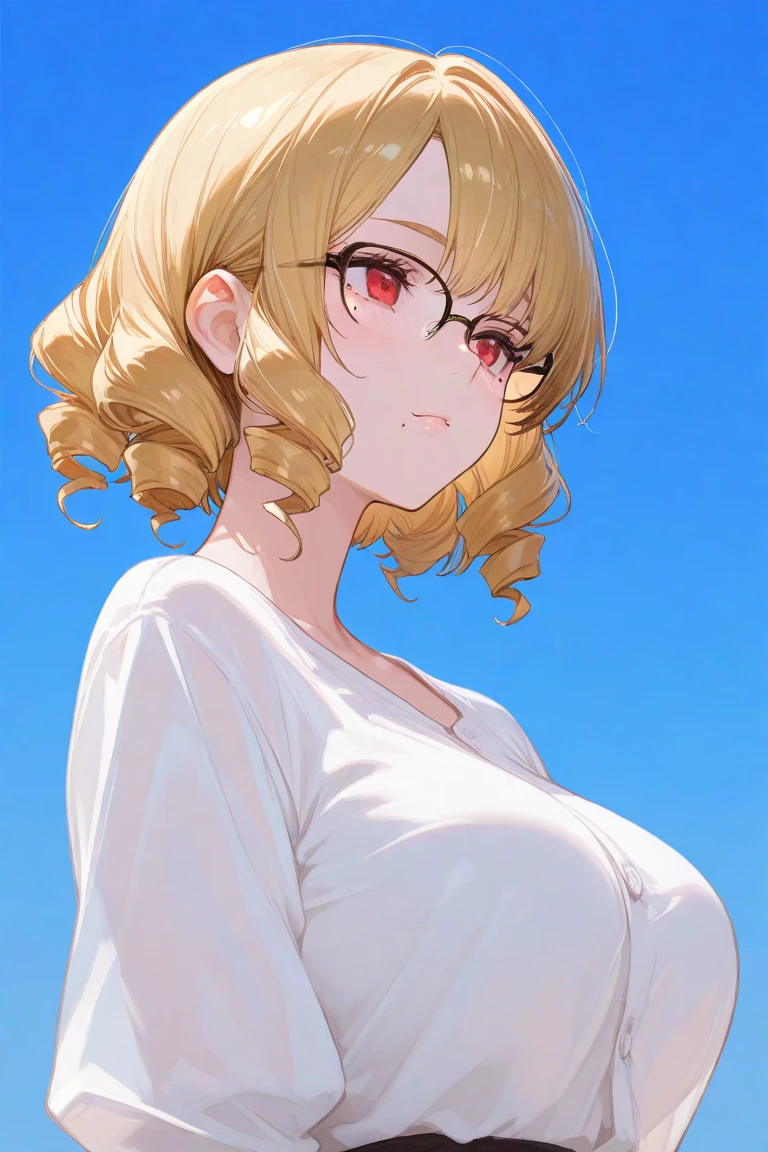 (((One Girl))), Blonde, Bobcut, (Cowboy Shot), ((sunglasses, hand to sunglasses)), (View your viewers), Focus on the face, teenager, Tilt your head:1.3, (((blue eyes))), ((Smile)), ((blush)), Contrasting, Place one hand on hip, (((Exposed skin))), , (((Pulling her big breasts together with a rope))), leotard, ((See-through clothing:1.3)), Naked Shirt, , Anime Style, (Highest quality, 4K, 8K, High resolution, masterpiece:1.2, Super detailed, Super detailed eyes, High resolution, 超High resolution, Studio Lighting, Ultra-fine painting, Sharp focus, Physically Based Rendering, Very detailed explanation, Professional, Vibrant colors, Bokeh)、excited、Heavy breathing