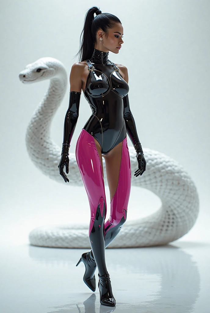 one girl, mice ears, , pure, cute naked, topless, a Woman alien mix, human Body, big tits, shed skin, alien nose but the Rest of the face ist human, (((whiskers))) big eyes, full black eyes, hybride 10 % snake 30 %alien and 60 % human, face mostly woman, shed kin at Body Arms and shoulders and neck, tits are human , nipples , full black Iris, slender No clothes,snake shed skin, dark purple skin, pink Hair, mohawk, fat lips, bimbo lips, Latex harness,