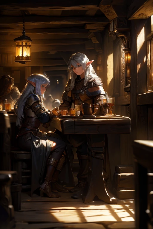 Middle Ages,card,RPG genre,Castle , tavern,elves,angels,sexy goblin girls,mana health indicator