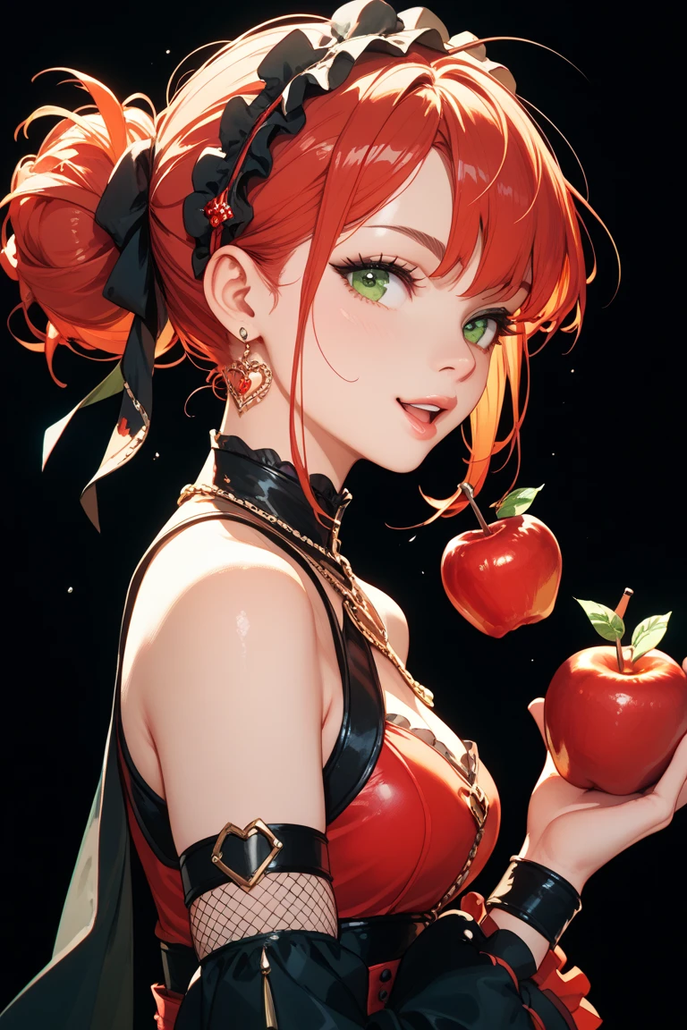 anime style; 3d; glitter; apple