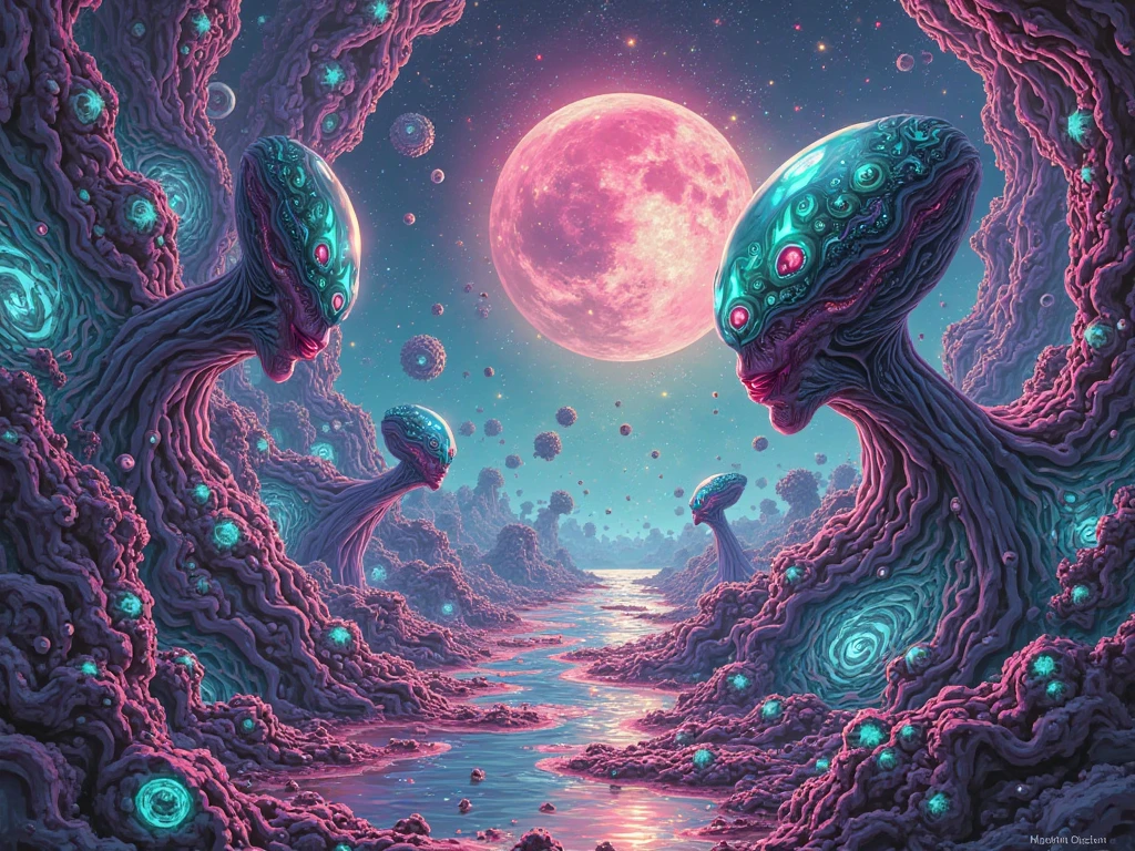 aliens on planet earth, Psychedelic, Psychedelia, Psychedelica, 1080p, Full-HD, 16k, Realism, Realistic, Hyperrealistic, Hyper Real