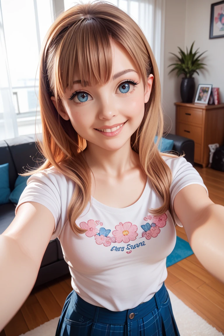 Hot, sexy, fit girl (hyperrealistic), (illustration), (high resolution), (8k), (extremely detailed), (best illustration), (beautiful detailed eyes), (best quality), (ultra -detailed), (masterpiece), (wallpaper), (Detailed face), alone, 1 girl, redhead, heterochromic blue eyes, small spots under eyes, yoga transparent pants, big tits, legs long and muscular, muscular abs, dynamic pose