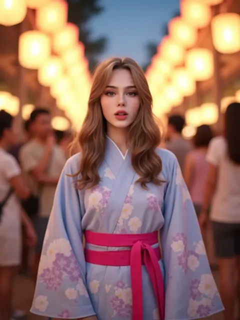 夏祭りの女の子のビデオ