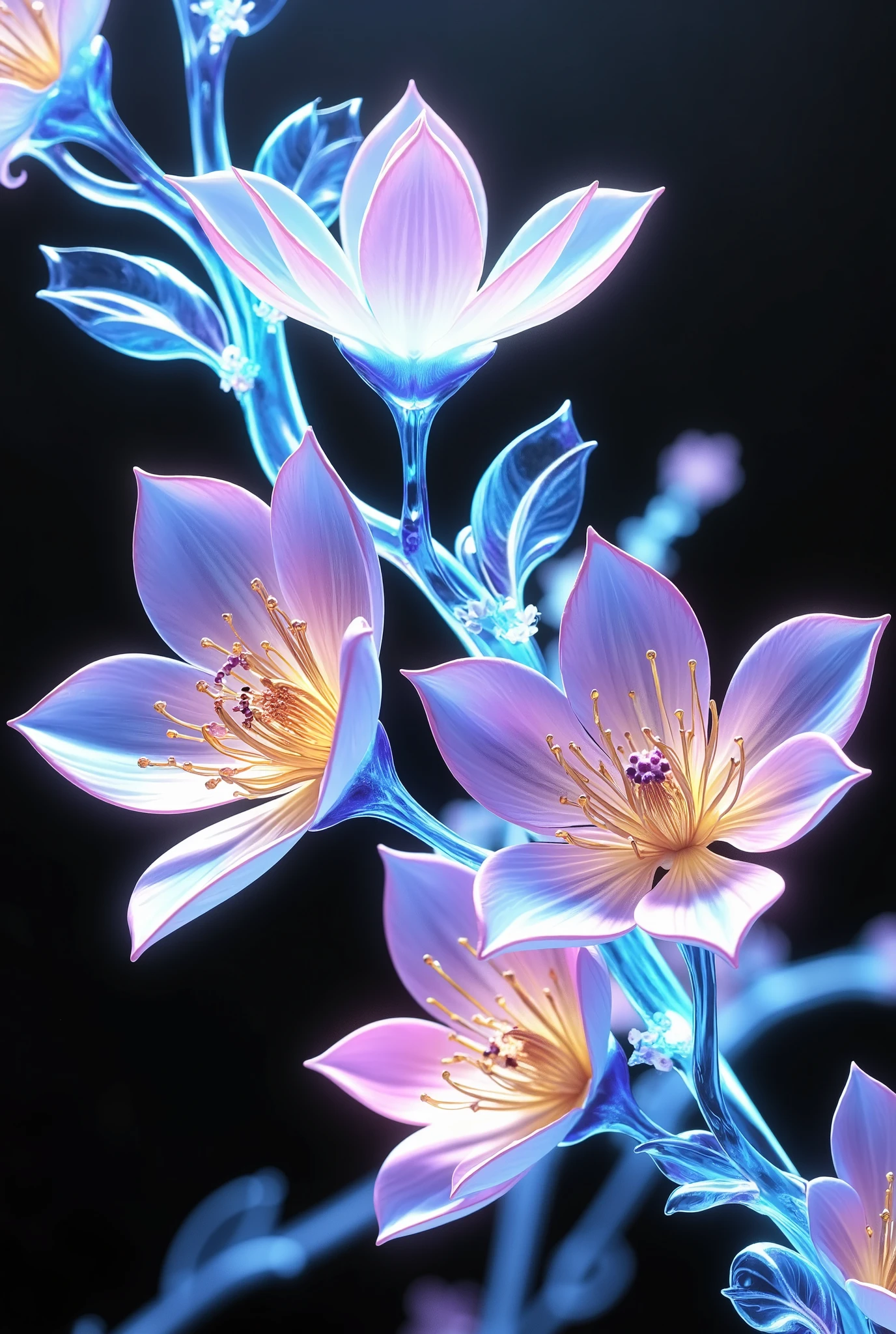 glass, 半透明のクリスタルglass製品, Shining cherry blossoms, glassの桜の盆栽, Miniature Art, Superior quality, 4k, Super Fine, Realistic As Pictured, professional, Bokeh, vibrant colors, Physically Based Rendering, extreme details, glassの桜の盆栽, beautiful cherry blossoms, 光り輝くglass, Miniature Art, クリスタルglass製品, Elegant Composition, delicate texture, Fantastic Atmosphere.
