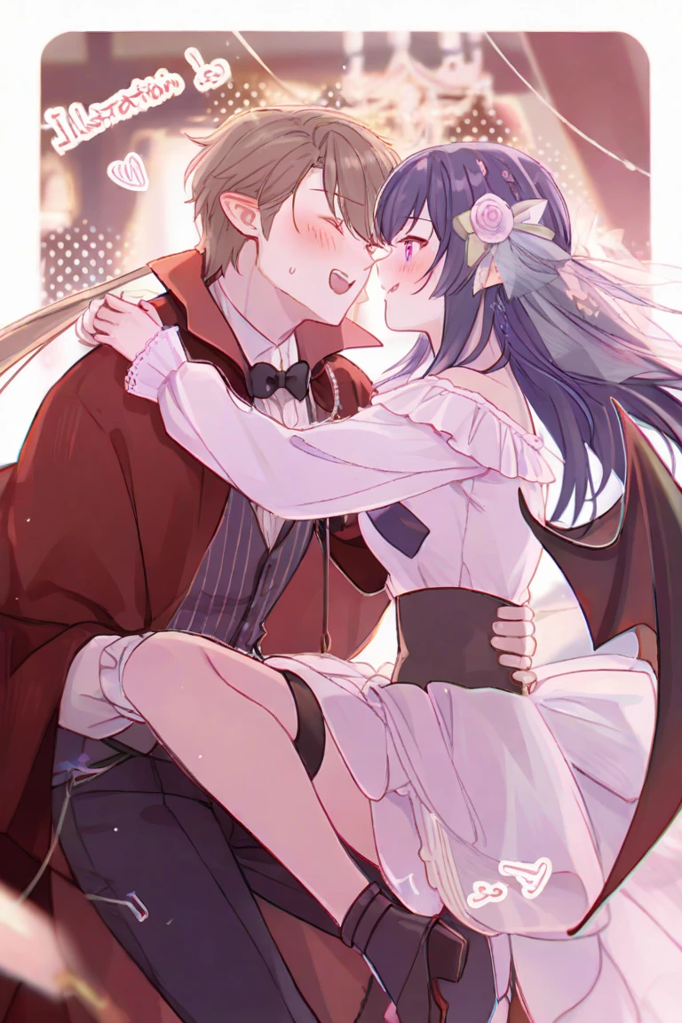 anime artwork, score_9, score_8_up, score_7_up, score_6_up, score_5_up, score_4_up, hu tao, she is 24 years old, style_3, sit,,,,,,,,,, , 1boy, zhongli, he grabbing her ass, they are kissing