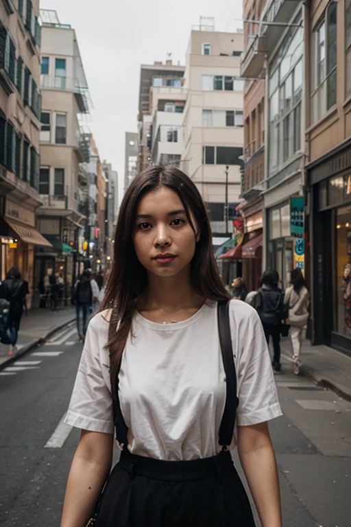 Photorealsitic, 8k full-length portraits, Beautuful Women, A charming expression, sixteen years old, TOKYOcty, Winters, Shibuya in the background