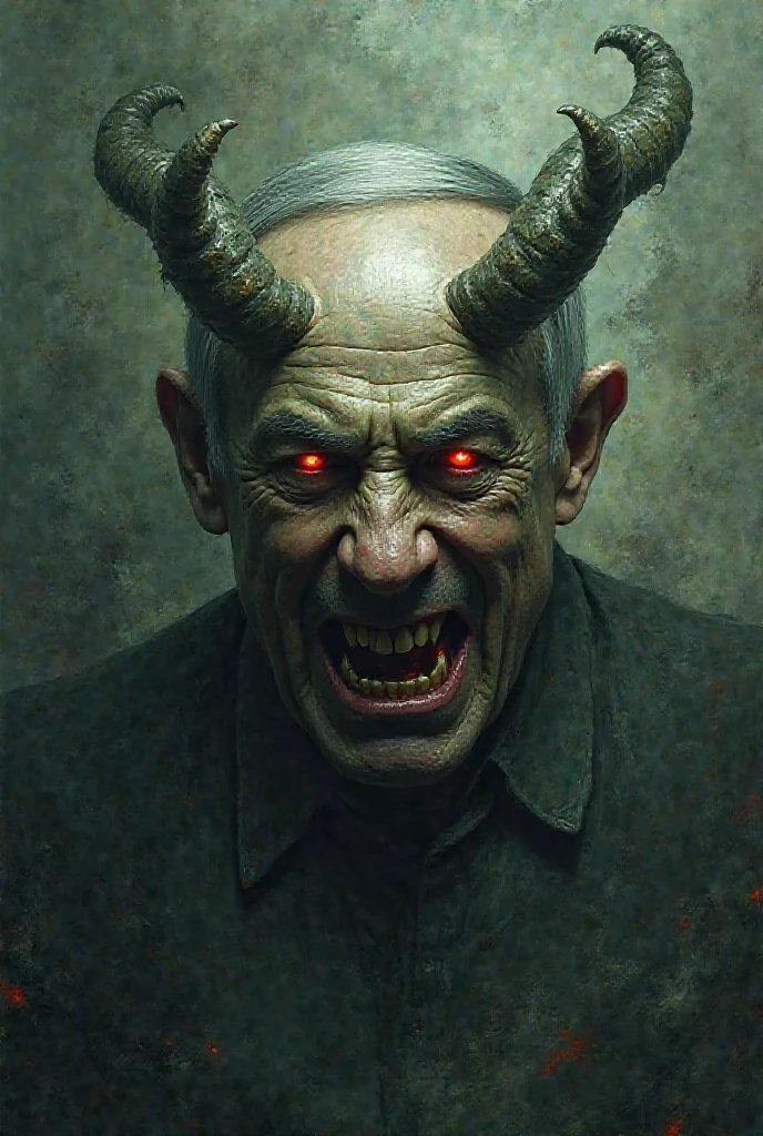 masterpiece,best quality,oil painting,fire,<lora:tbh107-sdxl-dim64:0.85>,style of Albrecht Altdorfer,portrait of a demon,(((demon))),