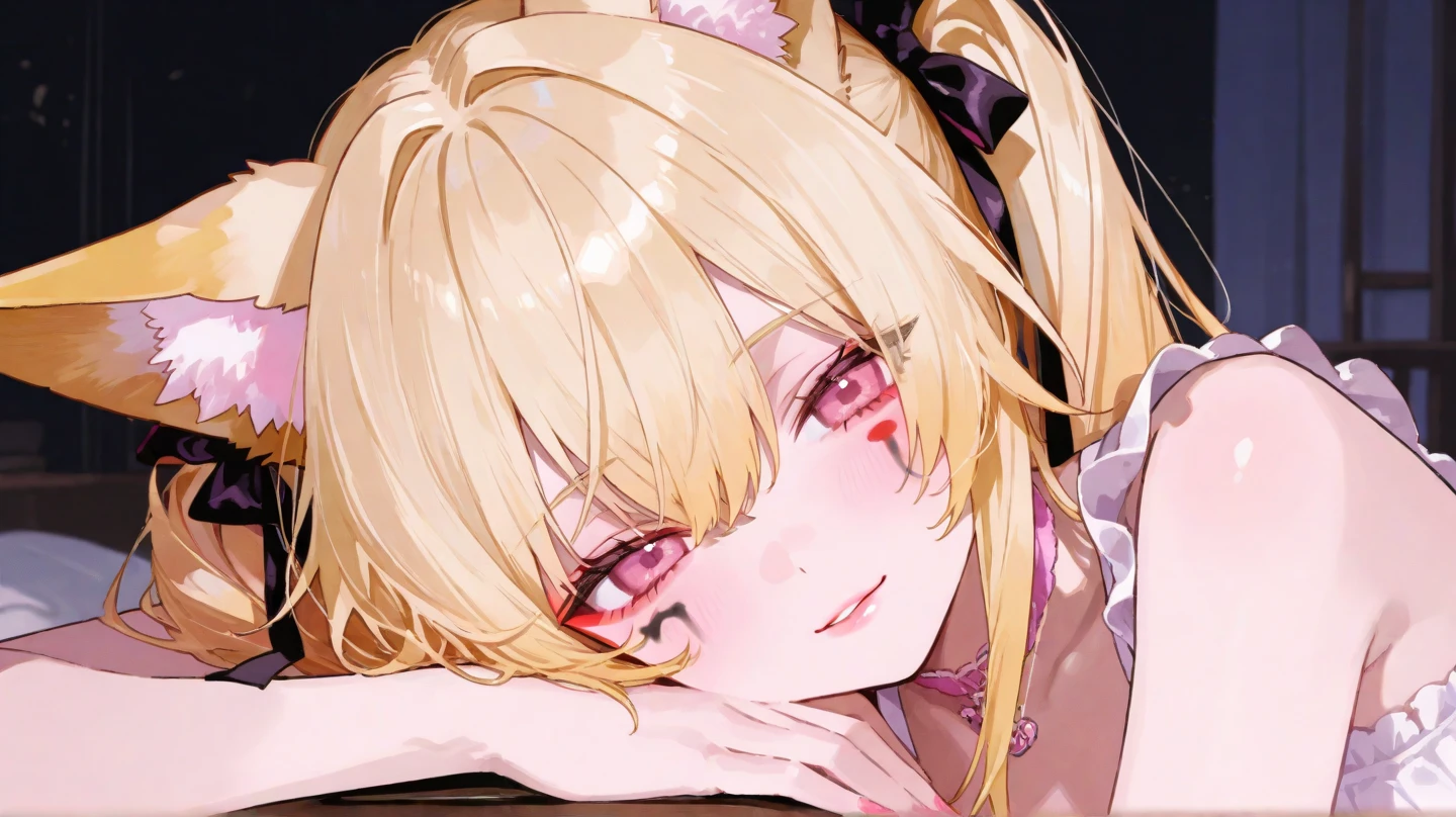 ((male:1.5)),(forehead mark),((Devil horns:1.2)),(Creamy face:1.5),((A room with a sexy atmosphere:1.25)),(nsfw:1.3),((high quality:1.1)),((beautiful image:1.1)),Close-up of face,(blush,Excited face:1.3),((Embrace、SEX:1.25)),(Looking up:1.35), image size 16:9