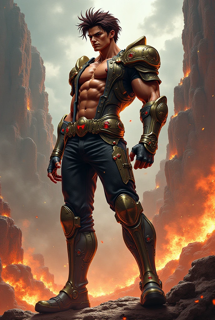 A dynamic t-shirt design featuring a crocodile-shaped mercenary with a muscular physique and crossed arms, symbolizing strength and dominance. The crocodile's biceps are prominently displayed, showcasing their formidable power. In the background, a squadron of paratroopers descends from planes and helicopters, their parachutes billowing in the wind. The scene is set against a dramatic sunset sky, with vibrant hues of orange, purple, and gold, creating a sense of intensity and excitement. The design style for this artwork is a combination of digital illustration and graffiti art, blending bold lines, vibrant colors, and expressive brushwork. The final result will be a visually dynamic and edgy design that captures the attention and imagination of the viewer.