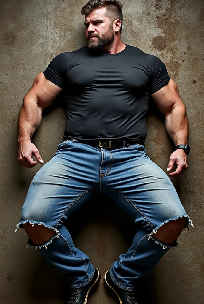 RAW full body photo, RAW photo, two mid age 50 yo heavy trucker-drivers, very hairy body, hugging interacting muscle wearing a dirty jockstrap with a bulge, bdsm gears, harness, collar, chains, hugging each other, flerty face (dirty wall in the background), (high detailed skin:1.2), 8k uhd, dslr, soft lighting, high quality, film grain, Fujifilm XT3, full body, ground view , super detail, A portrait full body of , medium hair shaved sides, Strong, muscular, hairy big belly bodybuilder, jockstrap showing very hairy pubs groin area, bulge, leather boots, epic realistic, photo, faded, neutral colors, ((((hdr)))), muted colors, intricate scene, artstation, intricate details, vignette
