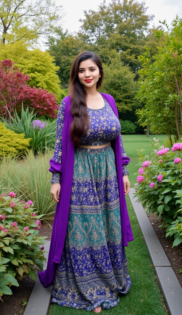 Rania, 1girl, solo, ((Egyptian woman)), consistent face and body, ((MILF)), ((30 years old)), (mature), ((slim)), ((Egyptian face)), (Egyptian nose), (Egyptian lips), long straight hair, upper body and upper legs, (background: overlooking Al Fahidi Historic District (Al Bastakiya)), BREAK, (wearing light-purple printed spring dress), smirking, teasing
