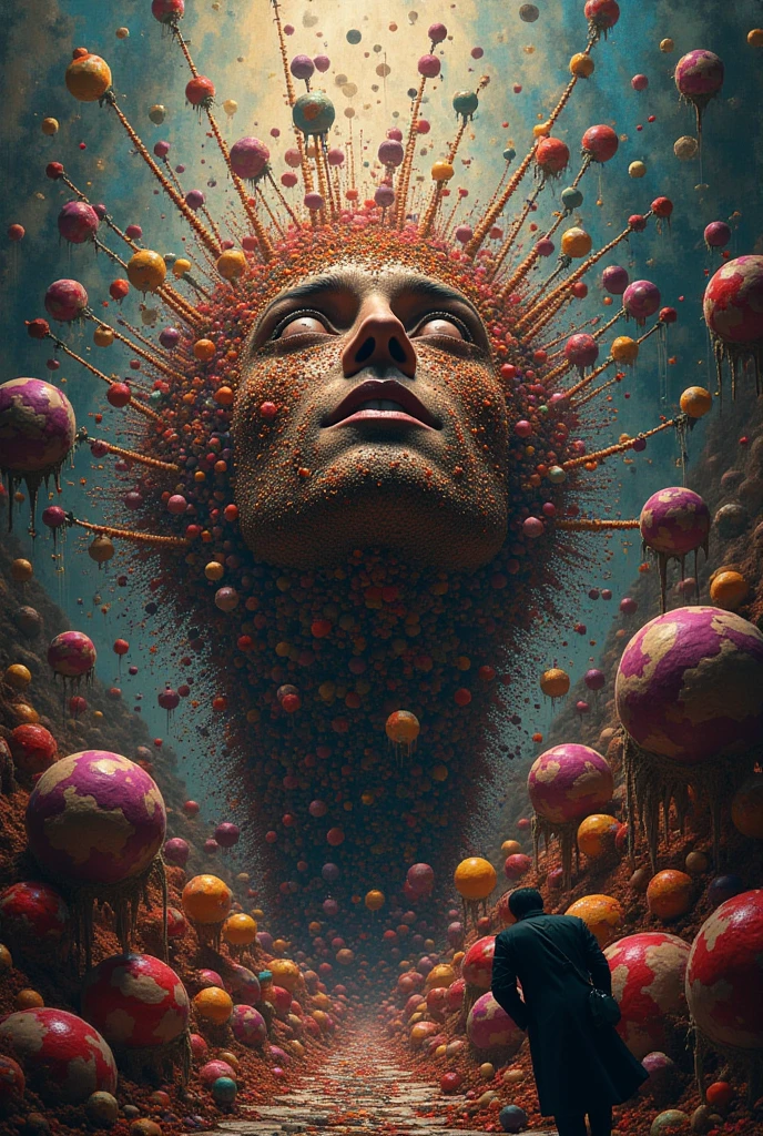 (panosstyle, 1977 science fiction movie, 'crystal disease outbreak' screenshot, grainy 35mm film, photorealism fine details),   bizarre technicolor ((medical examination room setting, contagious android colonist wearing (space suit, transparent chrome helmet, huge bulging round eyes), laying on autopsy table)), mutating rapidly, body horror, (colorful bright sores), ((bursting rainbow crystal pustules, andromeda strain)), rainbow hue, ((sparkling bright bokeh)) <lora:panoscosmatos:0.8> <lora:bodhor:0.3>