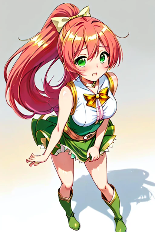 sexy dance show,silence suzuka,Umamusume,Ultra-detailed face,top-quality,Smile,Live Stage,Stage costumes,Horse tail,sing a song,ultra miniskirt,navel,cle,micro panties,arvage,see through nipples,sweat,from below