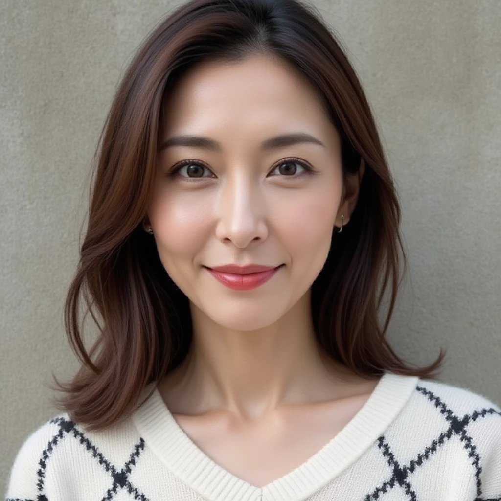 (((vulgar)))、Highly detailed CG Unity 8K wallpaper, highest quality, masterpiece, realistic, photo-realistic, highly detailed beautiful woman, 42 years old,(((very short hair)))、((big breasts))、cleavage , ((sweaty)) , round eyes, realistic female hands、viewer, blush, smile, ((tall beautiful woman))、parted lips, I photographed the whole body , ((turtleneck sweater))、((Muscle training))、 squat、downtown、stand upright、Muchimuchi、front shot,