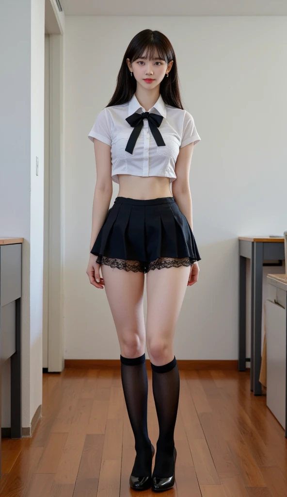highest quality, masterpiece, Genuine,Genuineistic, photograph,photographGenuineistic,View your viewers,
One girl,Cosplayers,
st. Gloriana's ,Dark blue sweater, tie,White collared shirt,Blue pleated skirt, pantyhose,
Outdoor,
、((Sexy panties in full view:1.05))、((Spread your legs wide:1.45))