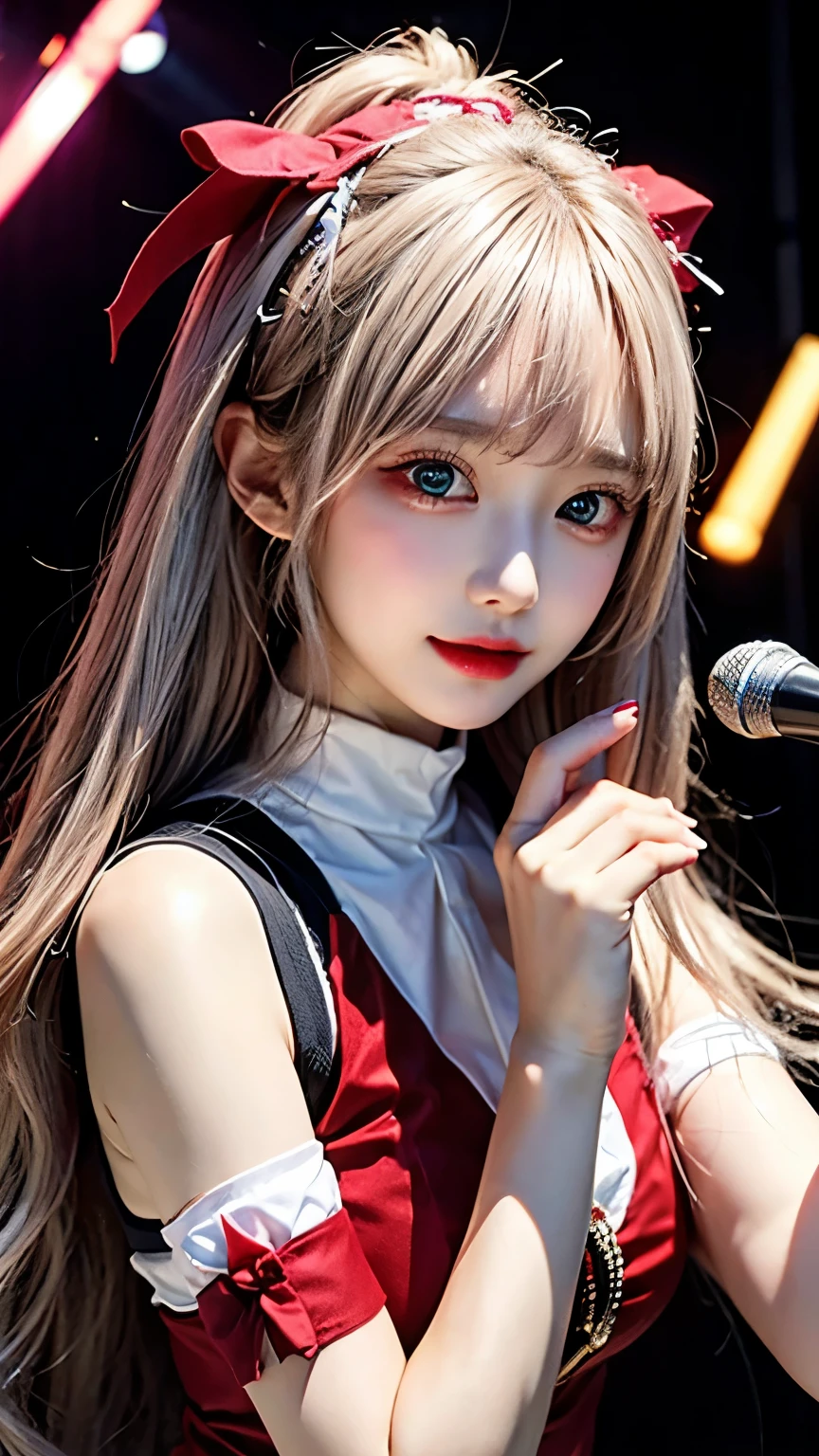 (8k, best quality, masterpiece:1.2), (realistic, photo-realistic:1.37), ultra-detailed,
character Miya Mobile Legends: Bang Bang, looking cute and solo with beautiful detailed eyes and a nose blush, christmas girl. Her full body is visible with her head resting on her hand, showcasing her pretty face, low-tied long hair, and lips. a small smile and closed mouth.