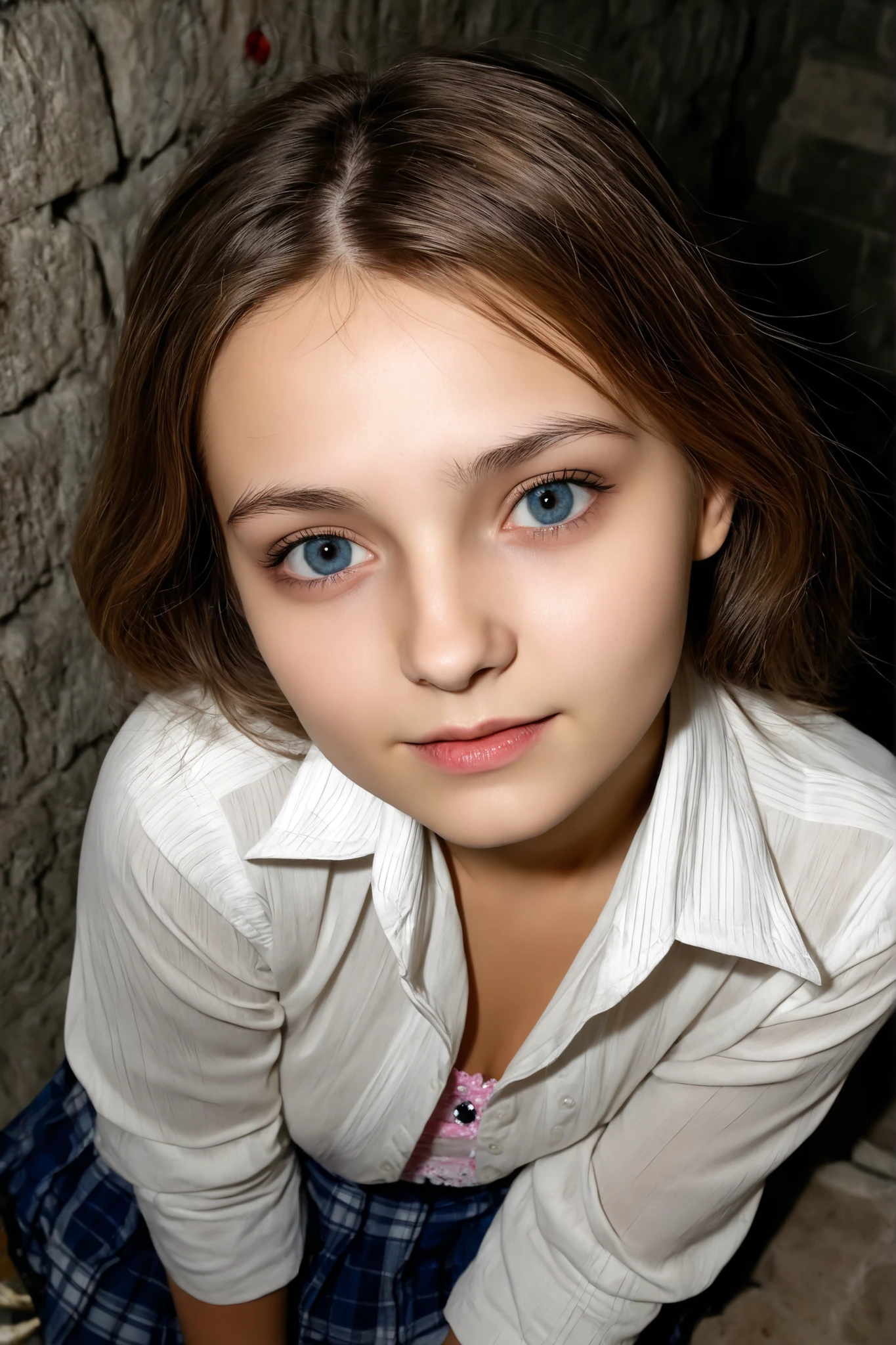My dead 22 year old Moldovan sister mariana looks at me in my Basment wearing clothes.very beautiful real life