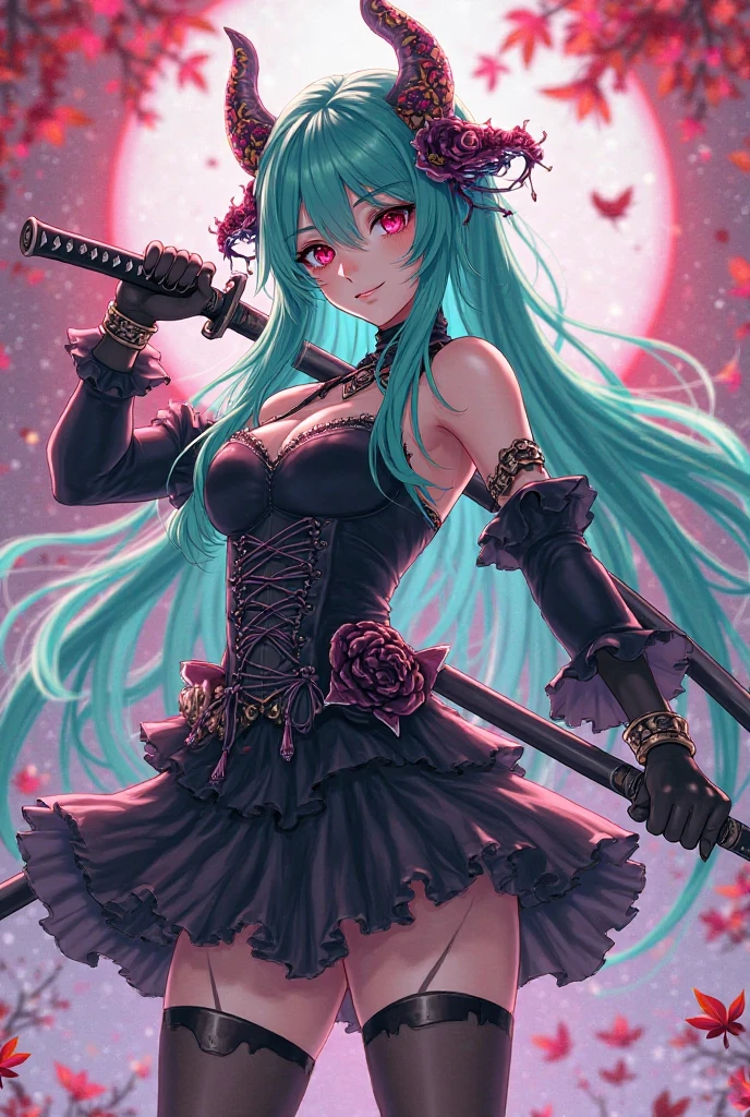 miku hatsune、Own blood、Blood droplets、Big sickle、night skyscraper、Anime Face、glareing、Niō Standing、A detailed face、moonlights、splatters、karo、murder、Hunting、despise、shinigami、Dynamism、jumpping、natta、large Scythe、Grim Reaper's Scythe、Sensual clothing