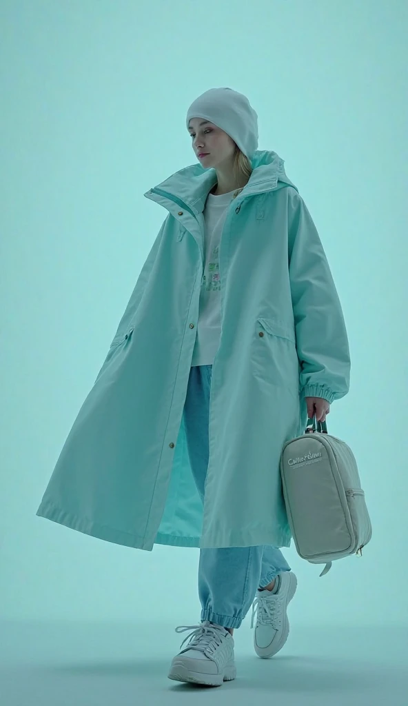 <lora:balenciaga:1>, balenciaga, photo \(medium\), 1girl, adjusting clothes, adjusting hat, alternate costume, arm up, bangs, black jacket, blonde hair, breasts, casual, collarbone, contemporary, cowboy shot, eyebrows visible through hair, flat cap, grey background, hair between eyes, halterneck, hand in pocket, hat, highres, jacket, long hair, long sleeves, looking at viewer, medium breasts, off shoulder, open clothes, open jacket, open mouth, purple hat, purple shirt, shirt, simple background, solo, violet eyes