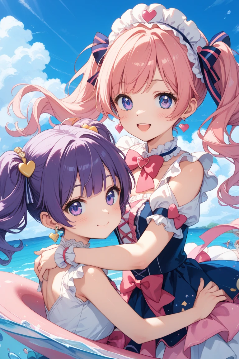 Masterpiece, refrence sheet, young girl, short hair, pastel pink hair, ahoge, ocean blue eyes, parted lips, :o, pink , sailor style uniform, white socks,(((ultra detailed))), softcore, kawaii ,Kawaii, cute, pretty, anime, pastel, neon