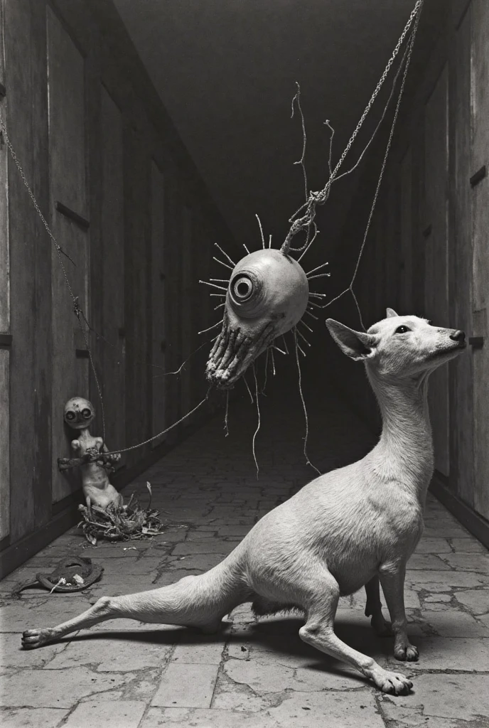 (extremadamente detallado, obra maestra, La mejor calidad), Estilo oscuro, intense illumination, rostro con arrugas, lengua larga, tentacle, deforme, monstruoso, interior de una piscina de agua verdosa, imagen submarina, alien con Colmillos finos, pico de pulpo amenazante. manchas de tinta. Rococo composition. Luz de caravaggio