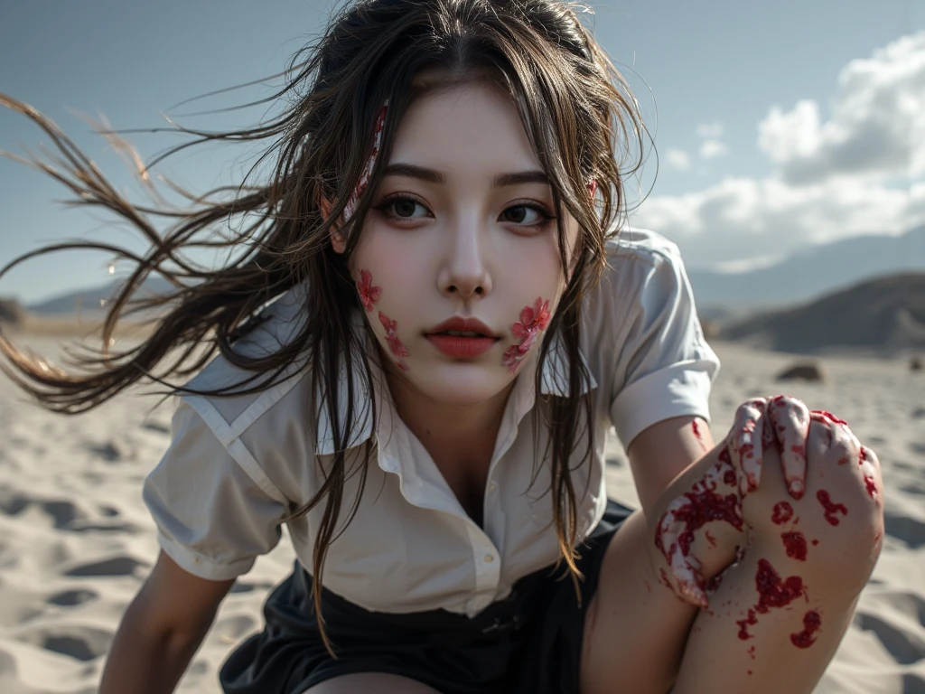 Student in zombie apocalypse