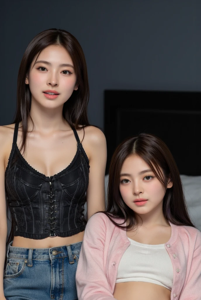 ((Highest quality)), ((masterpiece)), (detailed),((in the office/workplace)),((One girl)), ((nude)),15 years old,((flat chest:1.4)), (stare at viewer with stern eyes:1.5),(bitting own lip:1.1),(angry:0.9),nose blush,(shamefull:1.2), surprised, Beautiful Korean Women, Beautiful young Korean woman, Young and adorable Korean face, Gorgeous Young Korean Woman, Korean Girls, Girl cute beautiful face, Portraits of Korean female idols, Young and pretty Asian face, Cute natural anime face,Asian pretty face,((business suit)),((glistening eyes)),((glistening eyes )),((large eyes)),(( pretty eyes)) ,(detailed),Perfect Face,((One girl)), ((clear eyes)),((show nipples)),((beautiful skin)), don't wear anything,(earrings),((intricate choker necklace)), tie