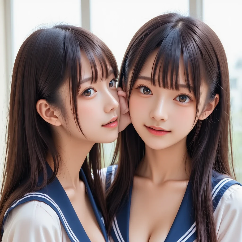 18-year-old cheergirl in blue miniskirt(E Cup Breast)