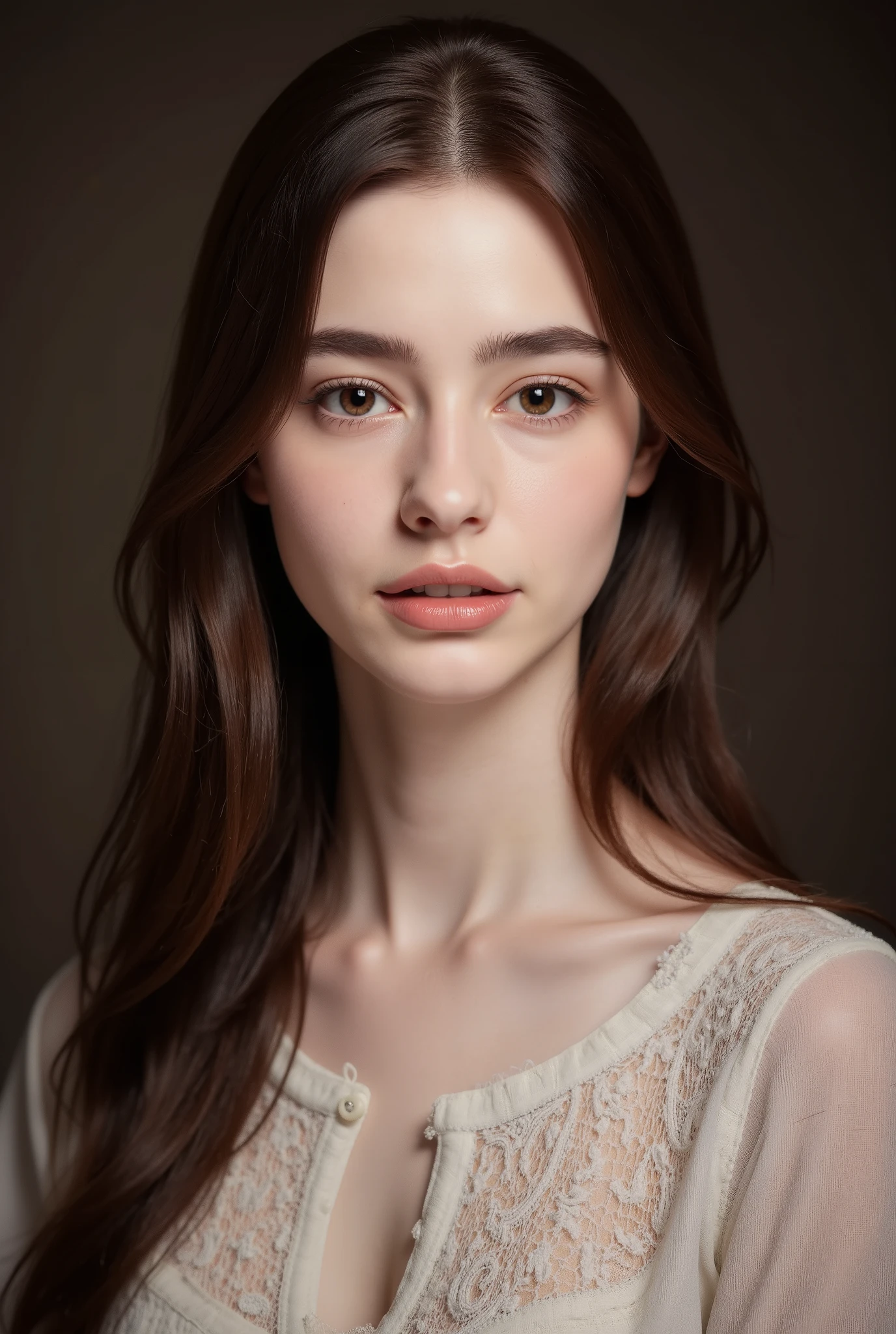 (masterpiece), gorgous young ancient European woman, (ancient dress), (close up portrait), neat and ordery hair, (frontal view), highlighted intricate details, ultra detailed facial features, harmonious color palette, showcasing grace and beauty, winning award quality, (symmetric face), (symmetric body), ultra-detailed, 8K resolution, capturing cultural essence in exquisite artistry, serene and enchanting ambiance.