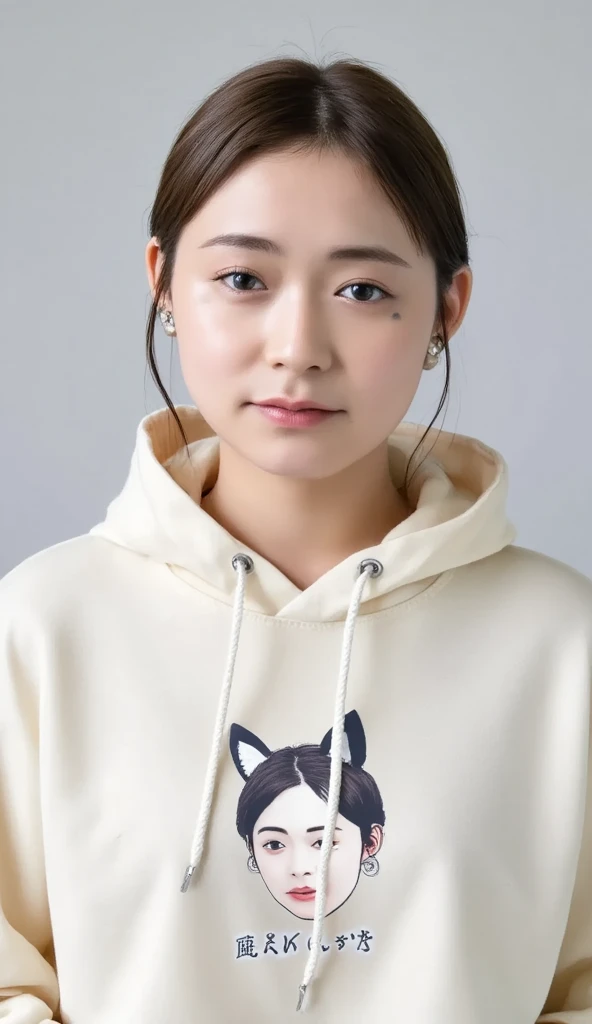 Selena Gomez is Hinata Hyuga, Extremely Realistic, Very Beautiful, 12 years old, Short dark blue hair, sweatshirt