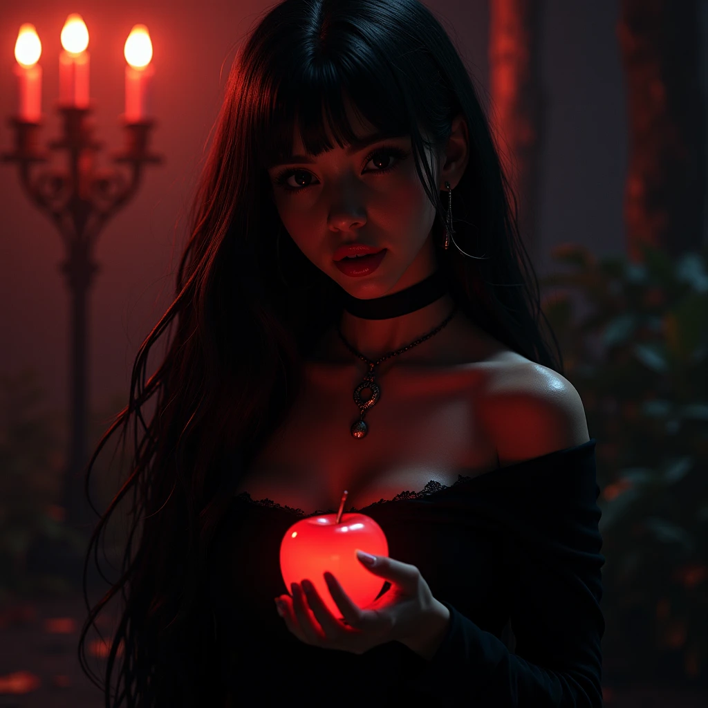 Halloween, Girl with a candle, Halloween photoshoot, The Mysterious Girl, Vermilion hair, a beautiful background