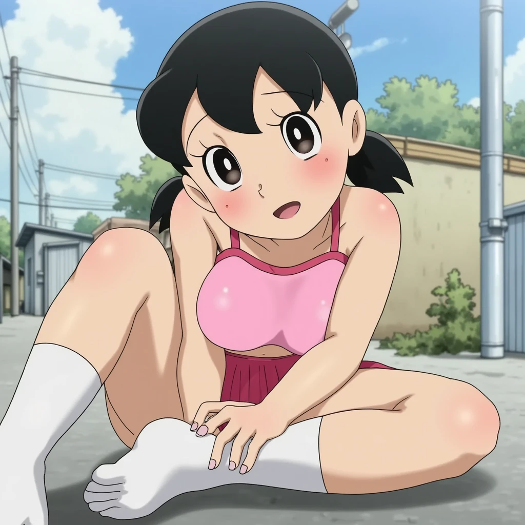 MINAMOTO SHIZUKA (doraemon), Bella, medium breasts, medium ass, thick thighs, oral sex