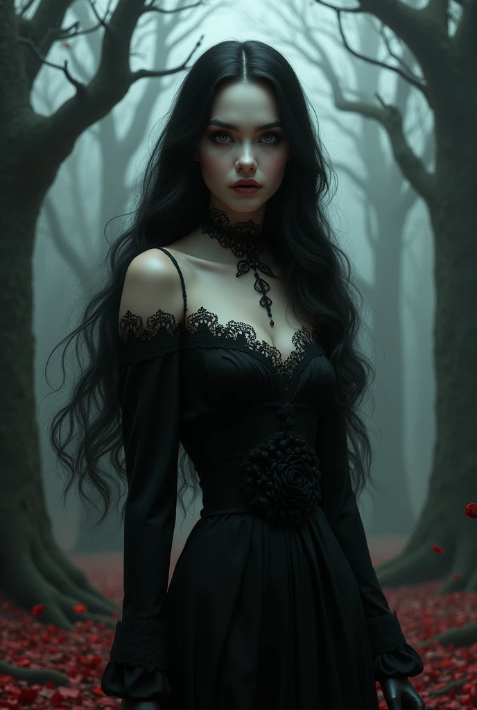 Gothic woman without dark clothes