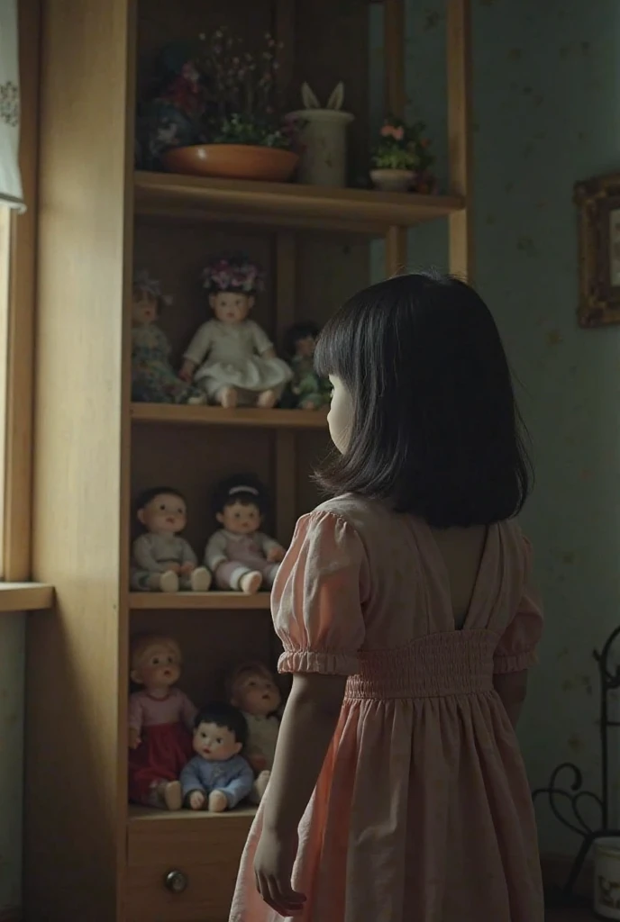 There was a little girl who threw another little girl's doll into the hole