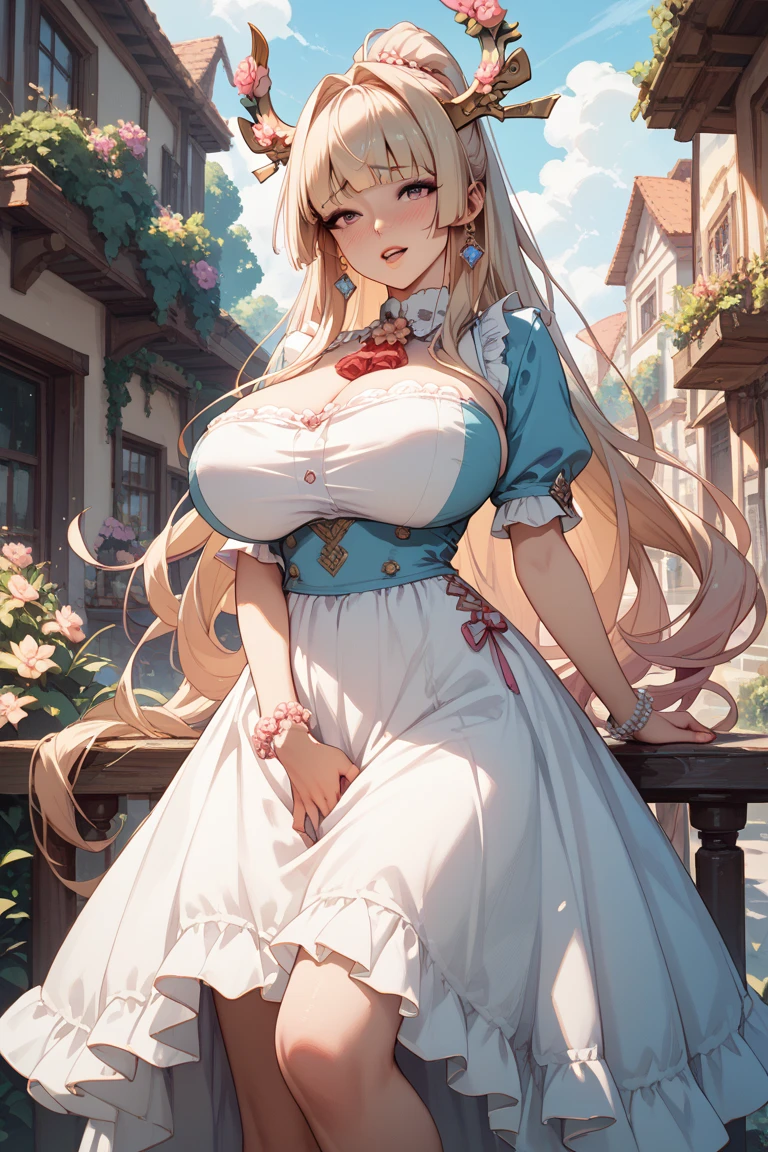 score_9, score_8_up, score_7_up, source_anime, big breasts, BREAK 1girl, source_anime, RythModaOPPony, cowboy shot, bandana, skirt, dress, looking at viewer