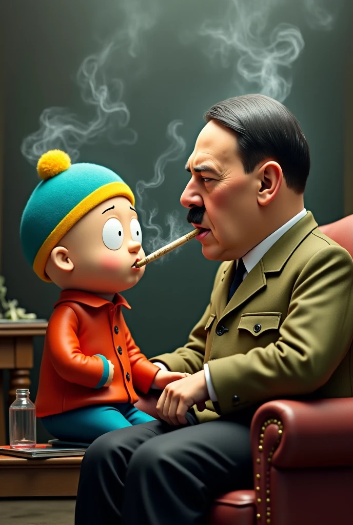 Baby Adolph hitler in a crib, sucking on a penis pacifier, eating curds and whey, concept art, 4k, steampunk