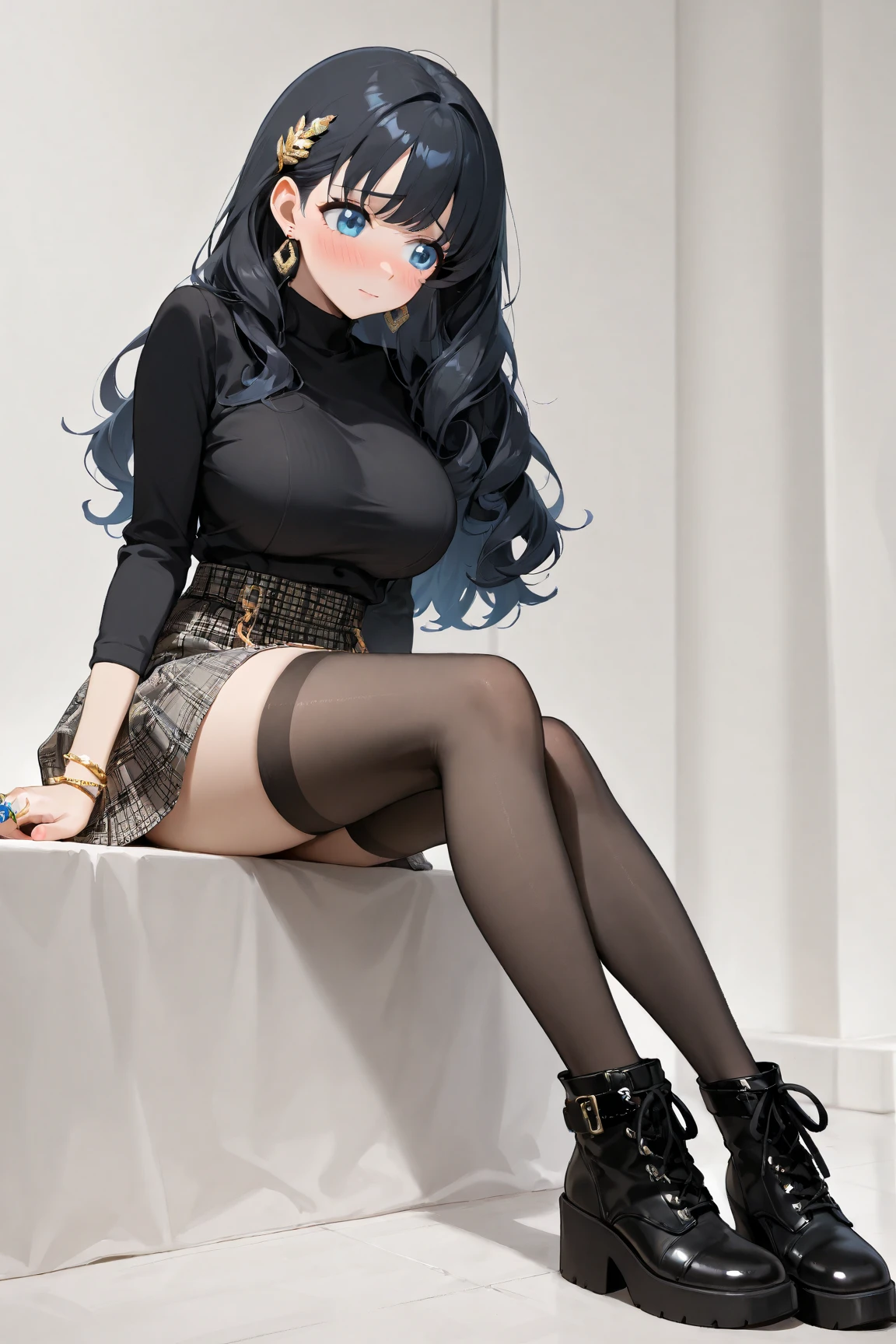8K, Ultra High Definition, Super detailed, Shiny detailed hair, detailed face, fantasy landscape, solo, looking at viewer, {{best quality}}, {{masterpiece}}, {{ultra-detailed}}, {detailed light}, ultra high quality eyes, detailed eyes, perfect eyes, large eyes, detailed blue eyes, black hair, long hair, twintail, beautiful, skinny body, white skin, slutty, erotic, ((nsfw))
