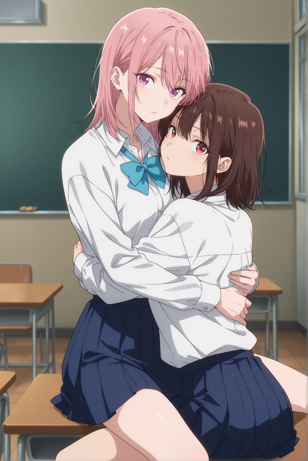 ((masterpiece)), (highest quality), official art, Very detailed CG, unity 8k wallpaper, super detailed,
1 girl, nadeshiko kashima, , serafuku, mini skirt, black pantyhose,sex,insert,A man and a woman have sex,1 boy,Kiss,kiss,
outdoor, Poolside, nsfw,