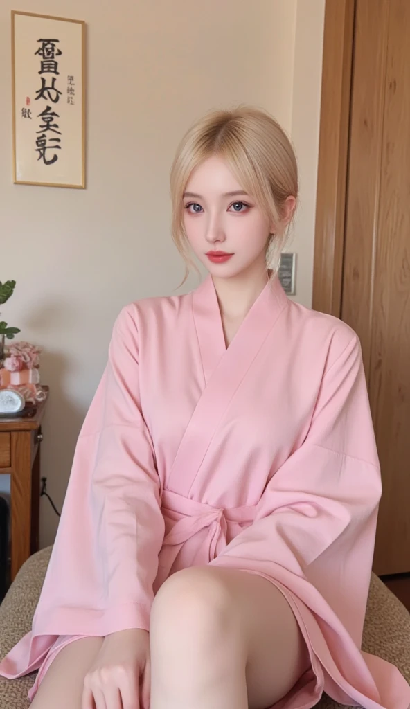 18-year-old woman in Japan , Bright blonde curtain hair、Cute Real Photo Girl、,skin tanned、sun burn、Wear a yukata
Highest Quality, masutepiece, 超A high resolution, (Photorealistic:1.4), Raw photo,Look at the camera
 Spend time in a Japanese-style room