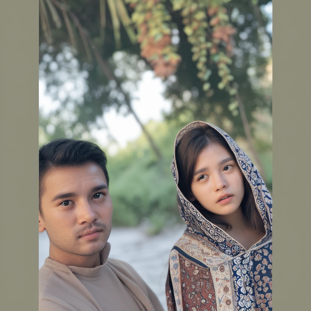 there is a man and woman hugging each other in a cave, lovely couple, couple pose, with her long, couple, in a cave, romantic couple, foto realistic, backdrop, smooth in _ the background, realism art, taken in 2 0 2 0, hijab, profile pic, by Abidin Dino, siya oum, foto, wonderful, very attractive