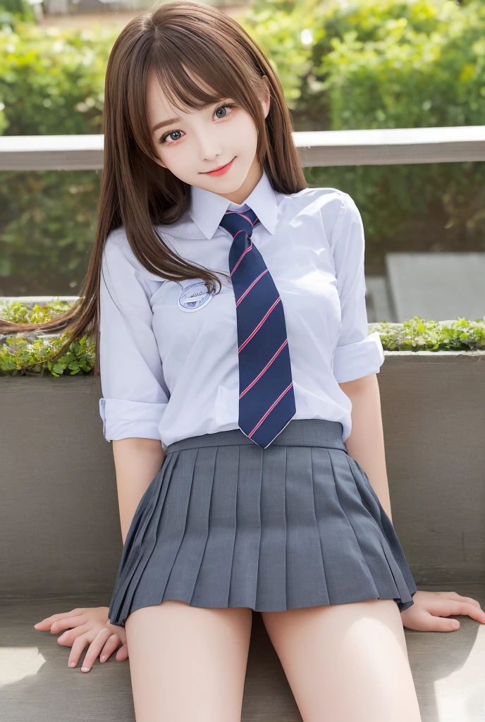 Cute Girls、high school girl、clear、mini skirt、stockings、See-through、sit