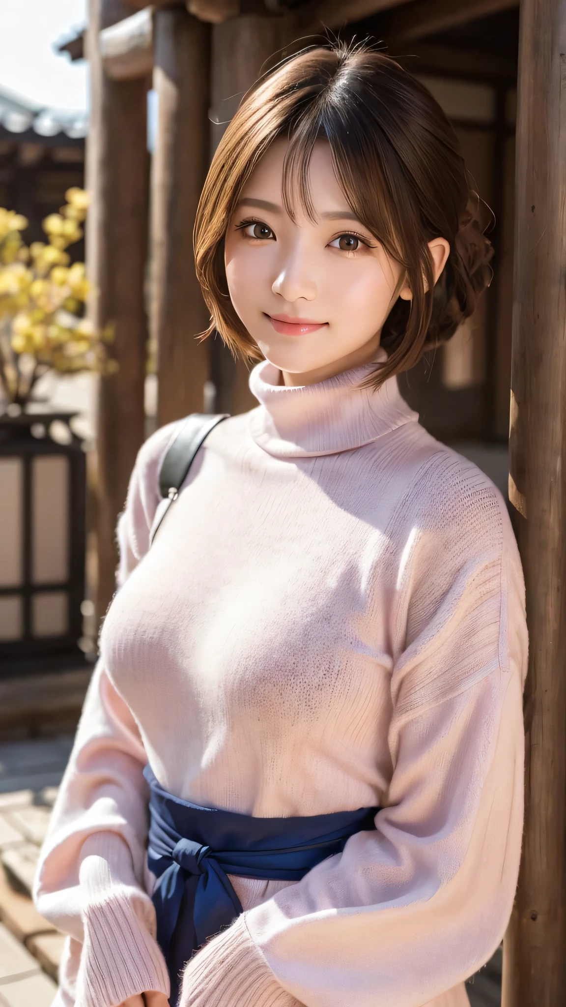 (a gorgeous korean lady, age 28, holding a violin, wearing a pink blouse with semi-high neck_ruffle, in her cosy room. she has dimpled cheeks, kind friendly smile, cute snaggle-tooth, short_hair_ponytail, realistic symmetrical face, beautiful detailed face, beautiful detailed eyes, ample_round_bosom, photorealistic, hyper-realism, high contrast, ultra HD, realistic skin textures, top image quality, top-quality, super high resolution, fine details, very meticulously, masterpiece, head_to_knees, the_Cowboy_shot, romantic_vibes, bokeh_background, serene_ambience) #CanonInD
