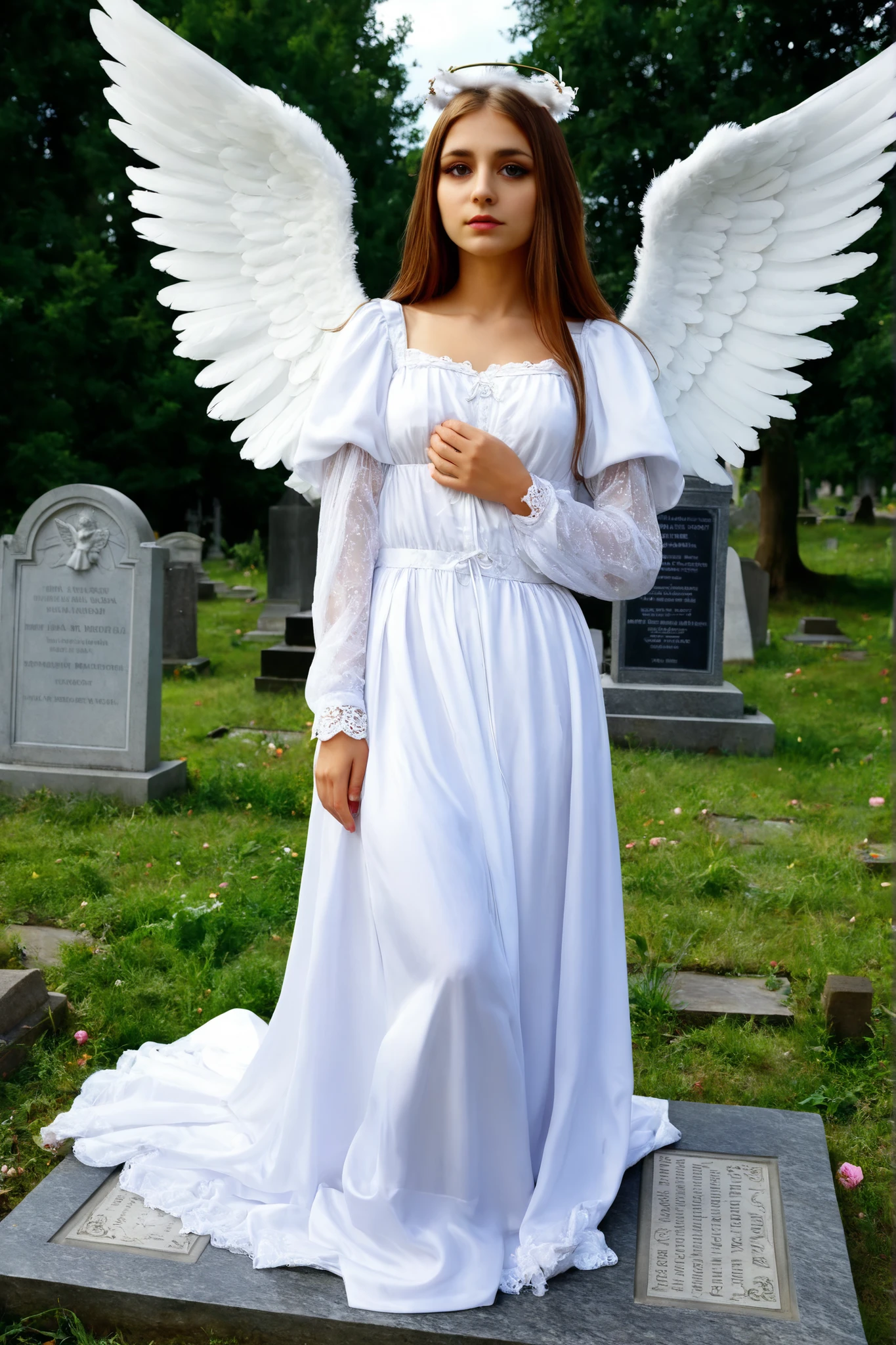 staircase to heaven at the beginning an angel holding a loaf of bread