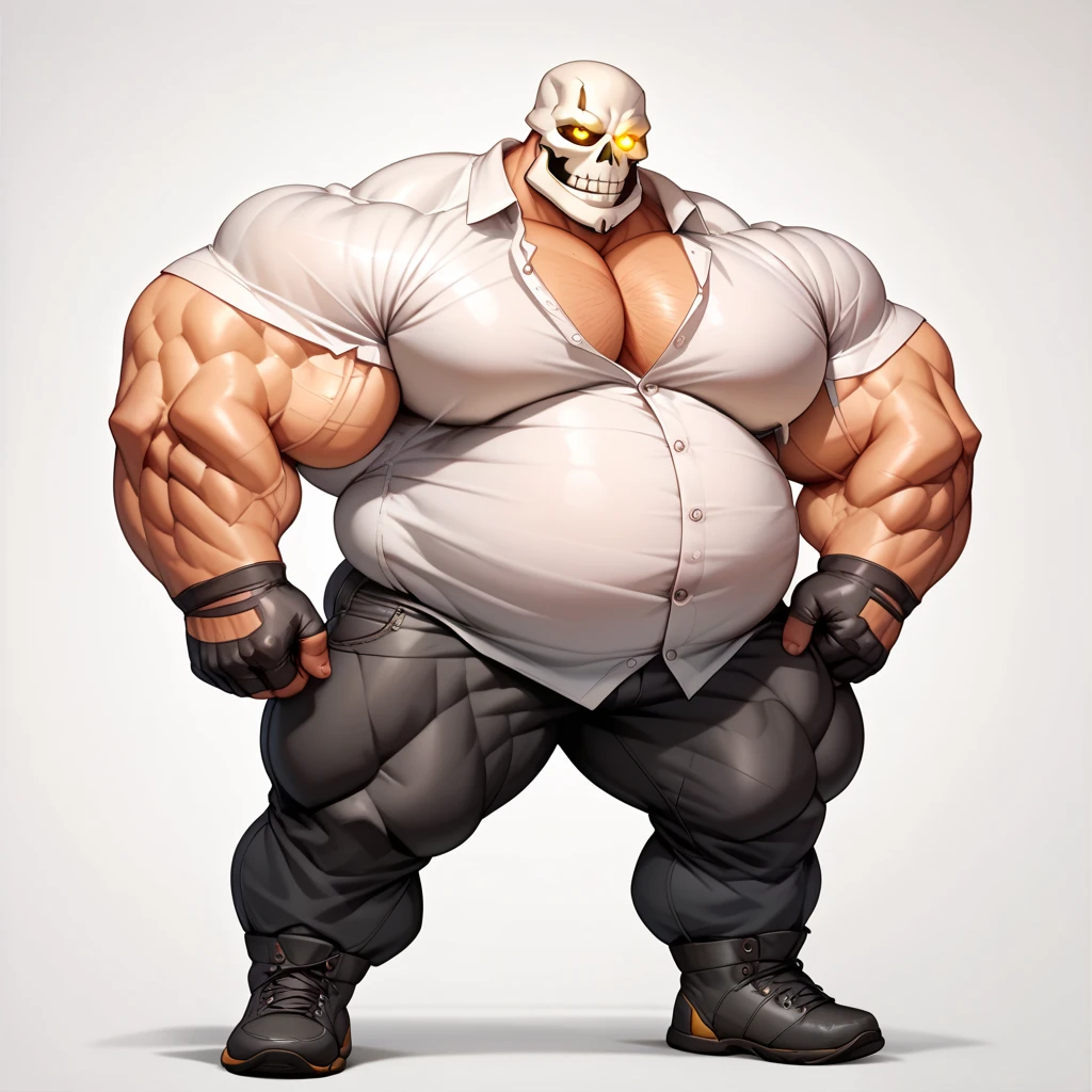simple background, Solo, 1boy, perfect anatomy, angel, perfect proportion, skull head, skull face, perfect center, sharp eyes, big eyes, peaceful, angel eyes, halo, (smile, happiness), calm, perfect fingers, big hand, fingers. Huge Muscular Old man with short hair, shoes, (white shorts), view from side, pectoral, thick arms, huge pectoral, wide pectoral, white hair, white beards, simple background, masterpiece, semirealistic:1.2, high detailed, 8k, high resolution, perfect center, full view. ((really big muscle, massive muscular, sixpack, thick arms, wide pectoral, super huge muscle, hyper muscular, over sized muscle, huge arms, big arms, huge pectoral))
